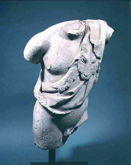 Roman marble torso of a faun or satyr (frontal view) 1st century BC/AD od Anonymous