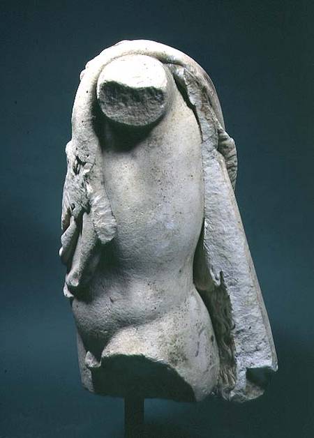 Roman marble torso of a satyr of faun (side view with skin draped over nearest shoulder) od Anonymous