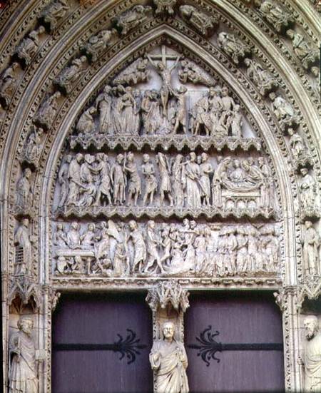 Scenes from the Passion and Resurrection cycle, tympanum of the south transept portal,the Porte de l od Anonymous