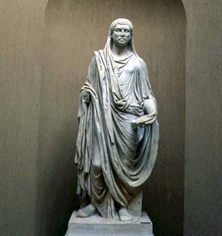 Statue of the Emperor Maxentius (306-312 AD) as Pontifex Maximus Roman od Anonymous