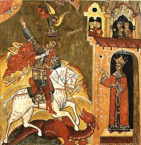 St.George and the DragonUkranian icon od Anonymous