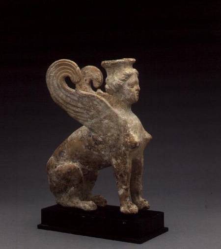 Terracotta figure of a sphinx, from South Italy,Greek od Anonymous