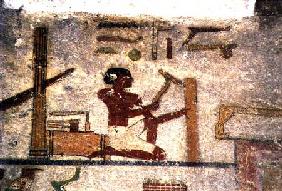 Carpenter's Workshop, detail from a tomb wall painting,Egyptian