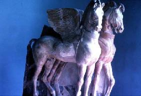 Pair of Winged Terracotta Horses, from the Temple of Tarquinia