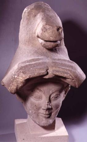 Priest with a bull's head head-dressCypro-Archaic Period