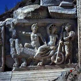 Roman relief depicting a triumphal chariot