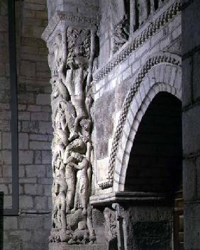 The Sacrifice of Isaac, column relief, originally the central pillar of the door in the west end of