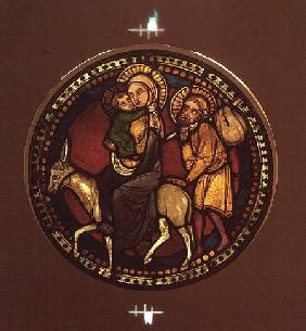Stained Glass Window Depicting the Flight into Egypt