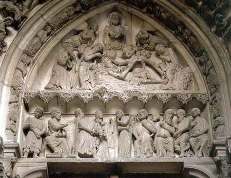 Tympanum depicting (top) an exorcism and (below) the Presentation in the Temple od Anonymous
