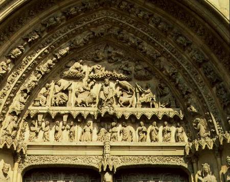 Tympanum of the south transept portal depicting the Apocalyptic Christ and the Evangelists od Anonymous
