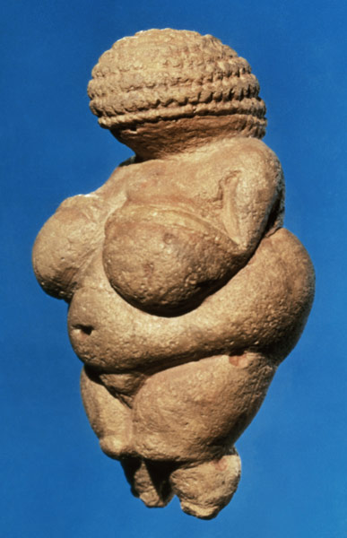 The Venus of Willendorf, side view of female figurine, Gravettian culture,Upper Palaeolithic Period od Anonymous