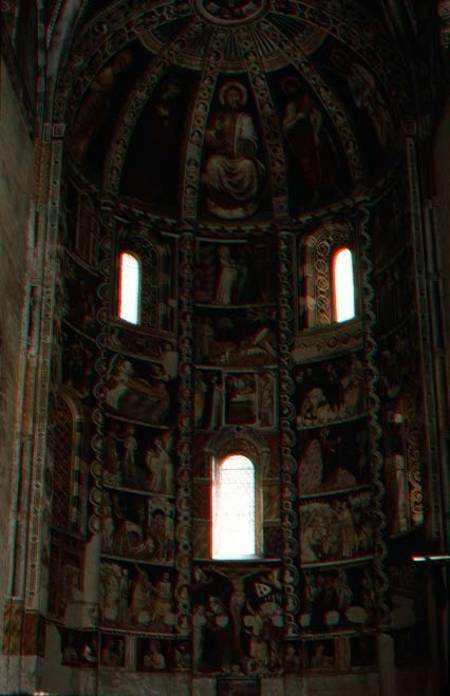 View of the apse decorated with frescos (photo) od Anonymous