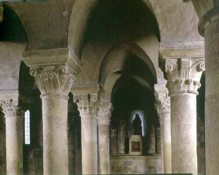 View of the columns in the cryptNorman od Anonymous