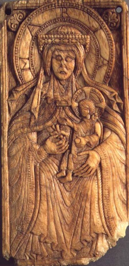 Virgin and Child, relief plaque,from Northern France od Anonymous