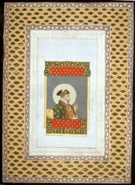 Window portrait of 'Aziz-ud-Din 'Alamgir IIEmperor of India 1754-60 Mughal od Anonymous