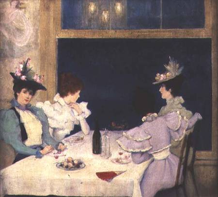 Women Dining in a Restaurant od Anonymous
