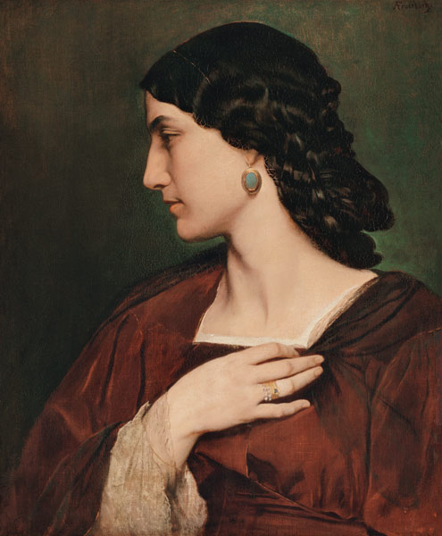 Portrait the Nanna Risi. od Anselm Feuerbach