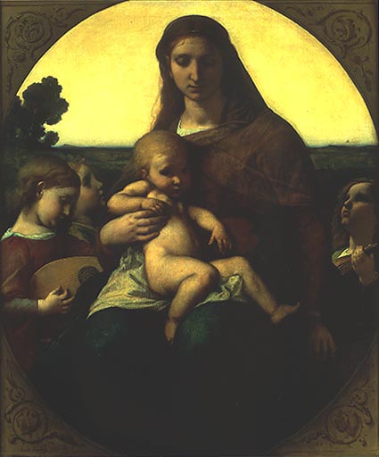 Maria mit dem Kinde zwischen musizierenden Engeln od Anselm Feuerbach