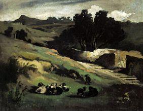 Landscape with goats