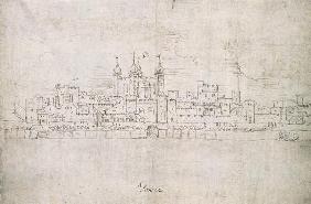 The Tower of London, from 'The Panorama of London'