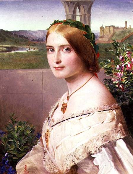 Portrait of Adelaide Mary, Mrs Philip Bedingfeld od Anthony Frederick Augustus Sandys