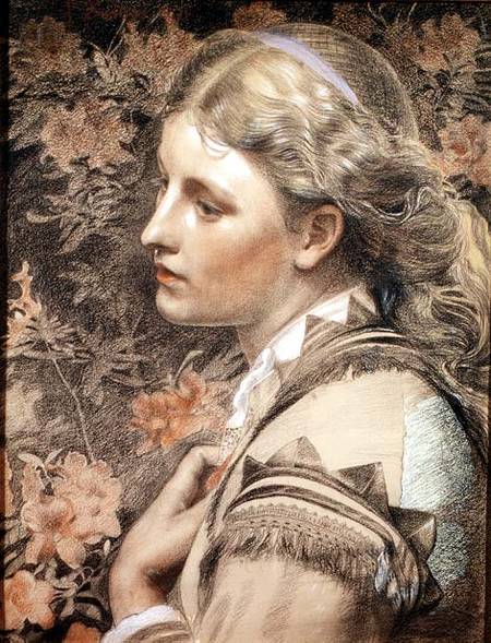 Portrait of Mary Sandys od Anthony Frederick Augustus Sandys