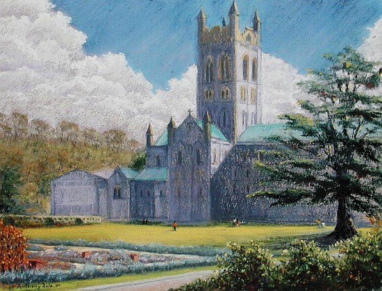 Early Spring, Buckfast Abbey, 2001 (pastel on paper)  od Anthony  Rule