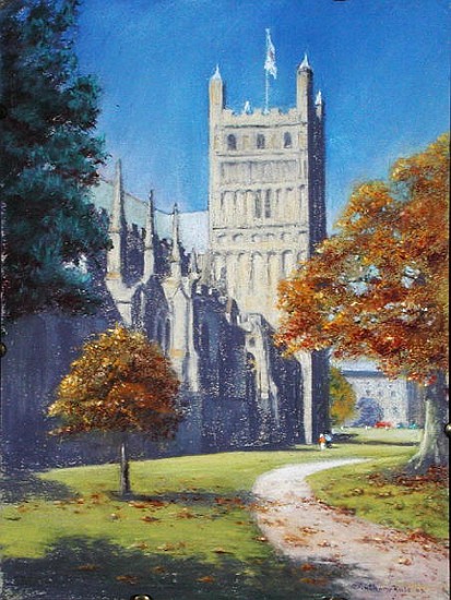 Exeter Cathedral - North Tower, 2003 (pastel on paper)  od Anthony  Rule