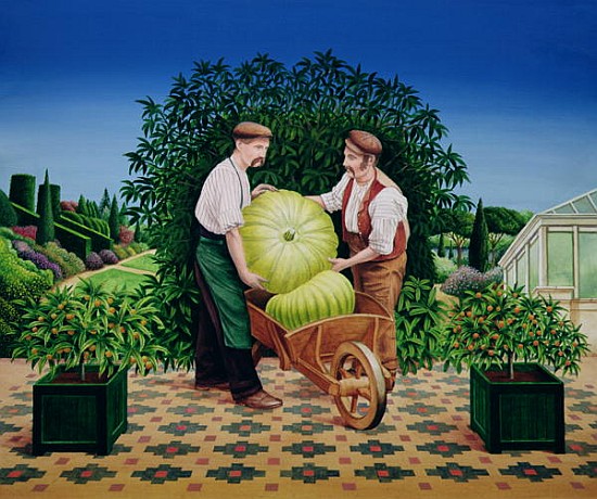 Gardeners, 1990 (acrylic on board)  od Anthony  Southcombe