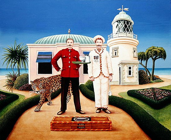 The Cook and Waiter, 1996 (acrylic on board)  od Anthony  Southcombe