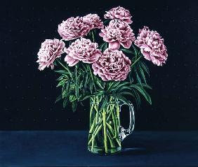 Flowers in a Glass Jug, 1983 (acrylic on board) 