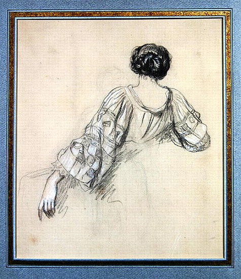Back of a Young Woman (study for ''La Malaria'') od Antoine Auguste Ernest Herbert or Hebert