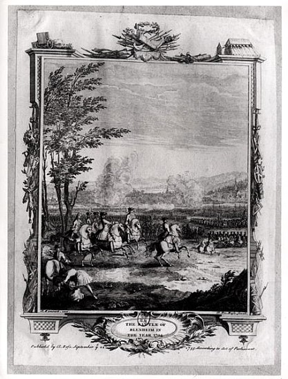 The Battle of Blenheim, 13th August 1704; engraved by Claude Dubosc od Antoine Benoist or Benoit du Cercle