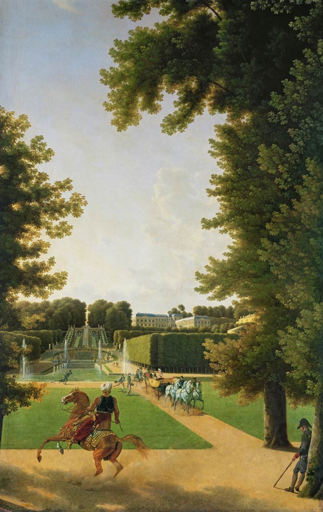 Promenade of Napoleon I (1769-1821) and Marie-Louise (1791-1847) od Antoine Bidauld
