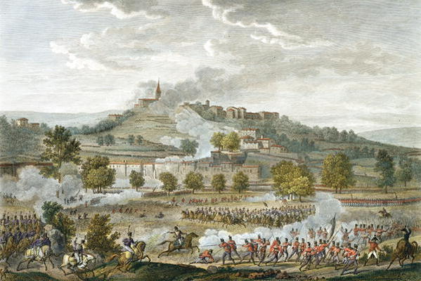 The Battle of Montebello and Casteggio, 20 Prairial, Year 8 (9 June 1800) engraved by Jean Duplessi- od Antoine Charles Horace Vernet