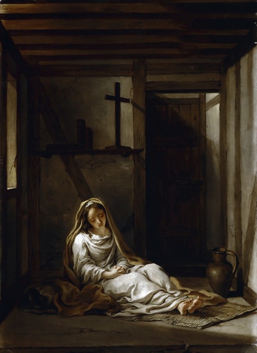 Saint Thaïs in her cell od Antoine Coypel