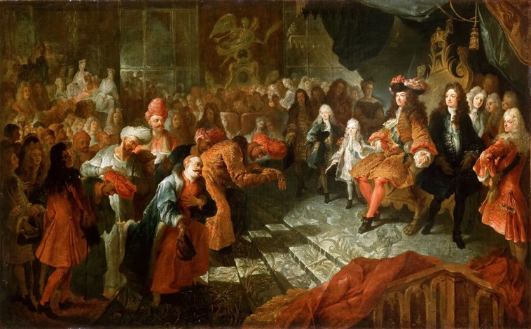 Louis XIV receiving the Persian Ambassador in the Galerie des Glaces at Versailles, 19th February 17 od Antoine Coypel