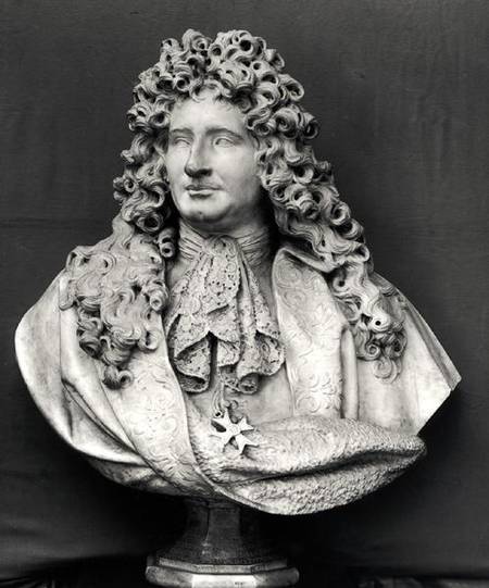 Bust of Jules Hardouin Mansart (1646-1708) od Antoine Coysevox