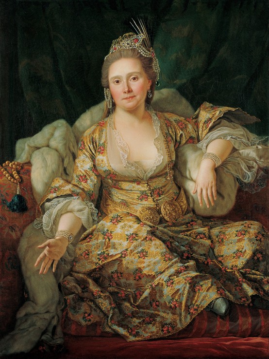 Portrait of Annette Duvivier, Comtesse de Vergennes, in Oriental Costume od Antoine de Favray