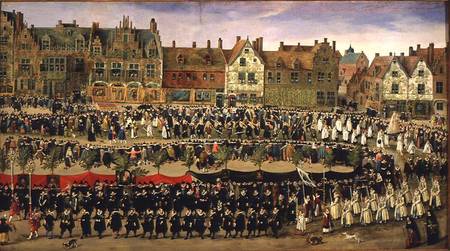 Procession of the Maids of the Sablon in Brussels od Antoine or Anthonis Sallaert