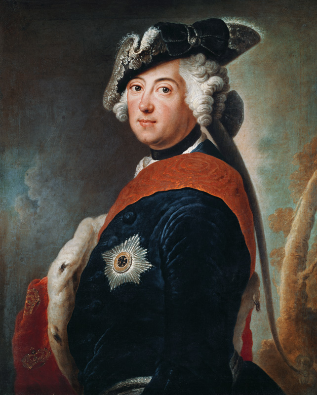 Frederick II , Portrait od Antoine Pesne