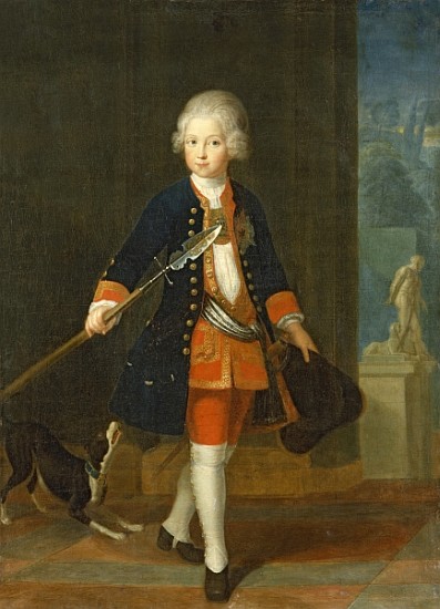 The Crown Prince Frederick II in his Corps de Cadets (uniform of the Kings Regiment), od Antoine Pesne