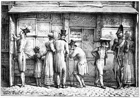 Delpech''s Lithographic Print Shop, c.1818 od Antoine Charles Horace (Carle) Vernet