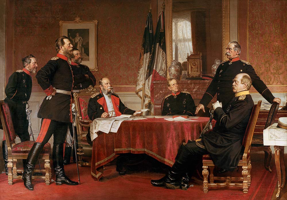 Discussion of a War Strategy in Versailles od Anton Alexander von Werner