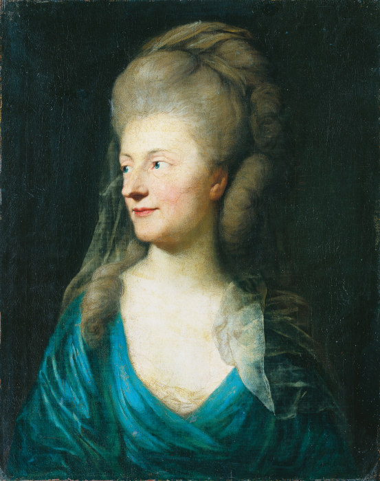 Portrait of Johanna Henriette Louise Countess of Bestucheff-Rumin, née von Carlowitz (1717-1787) (?) od Anton Graff
