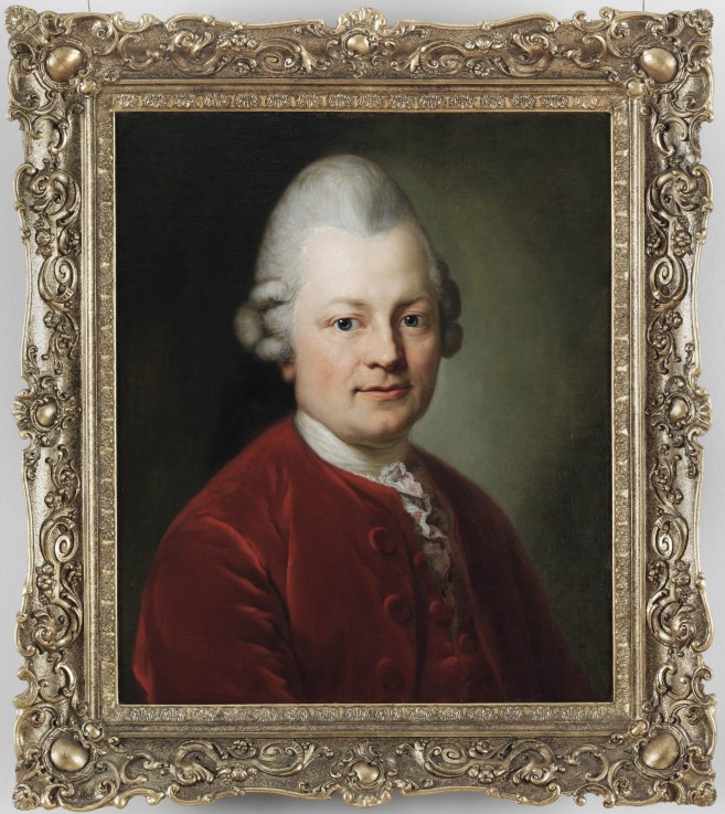 Portrait of Gotthold Ephraim Lessing (1729-1781) od Anton Graff