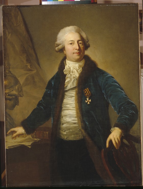 Portrait of Adrian Ivanovich Divov (1749-1814) od Anton Graff