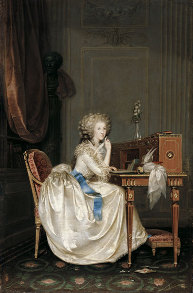 Portrait of Marie Louise of Savoy (1749-1792), Princess of Lamballe od Anton Hickel
