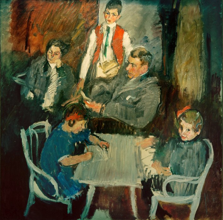 Family portrait Schaukal (I) od Anton Kolig