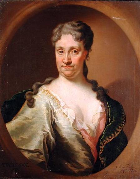 Portrait of Barbara Lutken (1664-1740) od Anton Paulsen